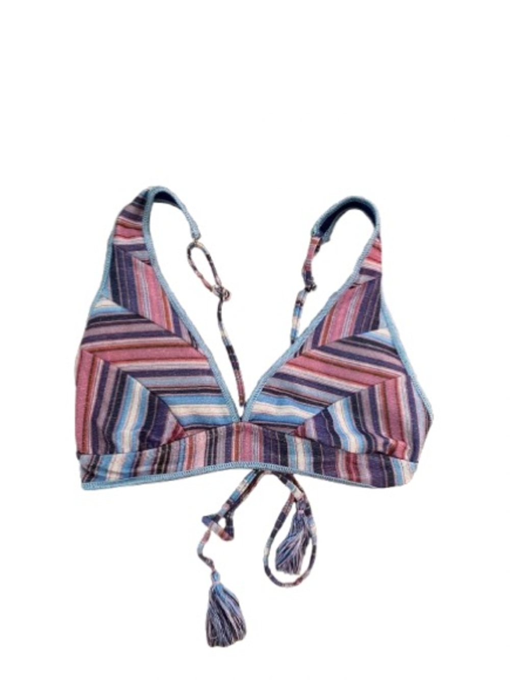 BECCA South Coast Teagan Metallic Striped Bikini Top